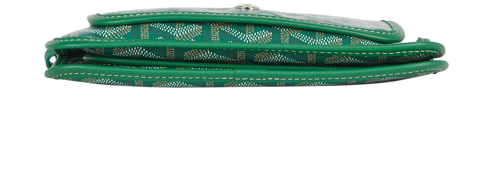 Plumet Pocket Wallet, &pound;1,200, Handbags, Green, Coated Canvas, Top view
